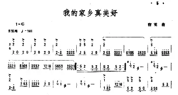 扬琴谱 | 我的家乡真美好  宿英