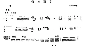 扬琴谱 | 竹林涌翠  项祖华