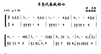 扬琴谱 | 月亮代表我的心(杨健编配版)汤尼曲 杨健