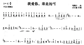 扬琴谱 | 我爱你 塞北的雪  刘锡津