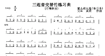 扬琴谱 | 三连音交替竹练习曲(汗腾格里)