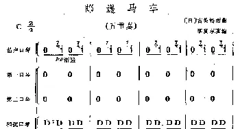 口琴谱 | 邮递马车(五重奏 李复东改编版)古关裕而曲 李复东改编