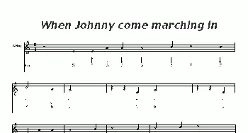 口琴谱 | When johnny come mar ching in(布鲁斯)