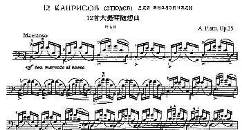 A. Piatti 12 Caprice Op.25(皮阿蒂 12首大提琴随想曲) 第七)