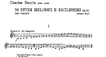 小提琴谱 | 36 Studi Melodici E Facilissimi  Op.48之1—10(36首容易旋律 作品.48)Charles Dancla (丹克拉）
