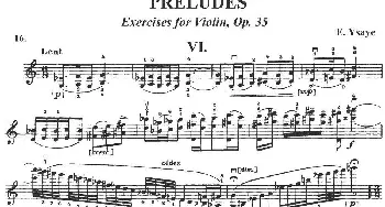 小提琴谱 | 伊萨伊作品集 Preludes Op.35(VI)伊萨伊