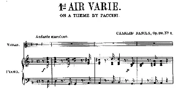 小提琴谱 | AIR VARIE(小提琴+钢琴)
