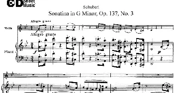 小提琴谱 | Violin Sonatina in G minor Op.137 No.3(小提琴+钢琴伴奏)