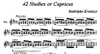 小提琴谱 | 42首练习曲或隨想曲之34  克莱采尔
