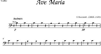 Ave Maria(大提琴分谱)C.Gounod