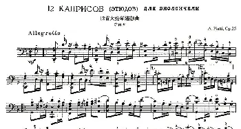 A. Piatti 12 Caprice Op.25(皮阿蒂 12首大提琴随想曲) 第四)