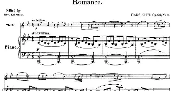 小提琴谱 | 25首小提琴曲合集 Romance(HANS SITT. Op.26 No.5).(小提琴+钢琴伴奏)BENONI  LAGYE