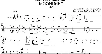小提琴谱 | MOONLIGHT 月光  萨罗 索尔