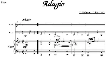Adagio(小提琴+大提琴+钢琴伴奏 T.Albinoni作曲版)T.Albinoni