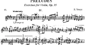 小提琴谱 | 伊萨伊作品集 Preludes Op.35(IV)伊萨伊