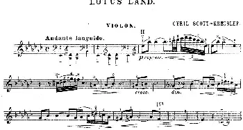 小提琴谱 | LOTUS LAND(莲花土地)斯科特-克莱斯勒