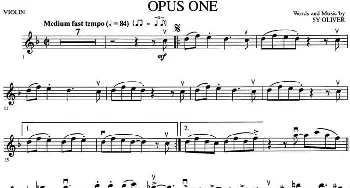 小提琴谱 | OPUS ONE(爵士蓝调)