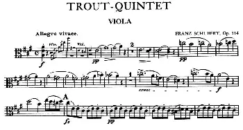 TROUT-QUARTET(中提琴谱)
