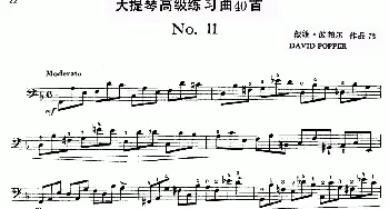 大提琴高级练习曲40首 No.11  戴维·波帕尔