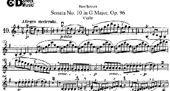 小提琴谱 | Violin Sonata No.10 in G Major Op.96