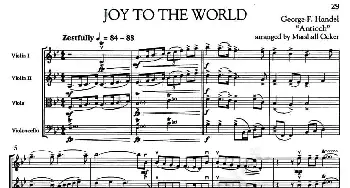 小提琴谱 | JOY TO THE WORLD(欢乐世界)(弦乐四重奏)亨德尔