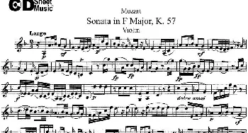 小提琴谱 | Violin Sonata in F Major K.357