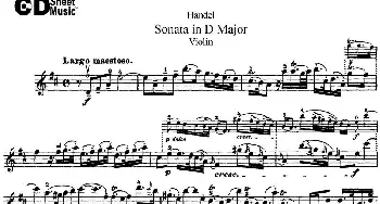 小提琴谱 | Violin Sonata No.4 in D major