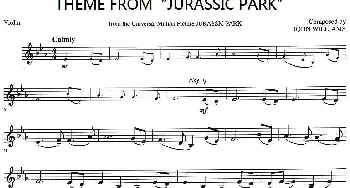 小提琴谱 | THEME FROM“JURASSIC PARK”