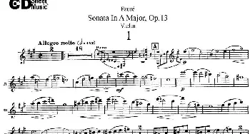 小提琴谱 | Violin Sonata No.1 Op.13