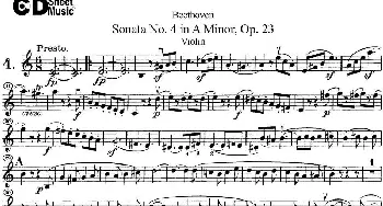 小提琴谱 | Violin Sonata No.4 in A Minor Op.23