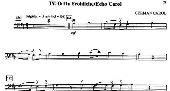 IV.O DU FROHLICHE／ECHO CAROL(大提琴分谱)