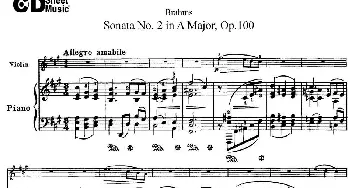 小提琴谱 | Violin Sonata No.2 in A Major Op.100(小提琴+钢琴伴奏)