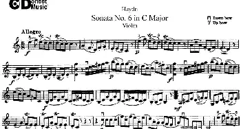 小提琴谱 | Violin Sonata No.6 in C Major