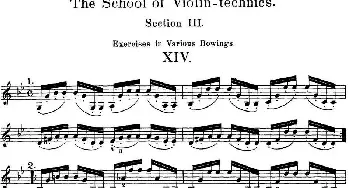 小提琴谱 | 史拉迪克小提琴技术练习 第3册(XIV)