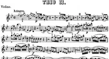 小提琴谱 | 提琴三重奏 第二首 降B大调 K.502 之 Violin TRIO  莫扎特