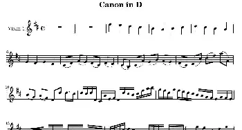 小提琴谱 | Canon in D