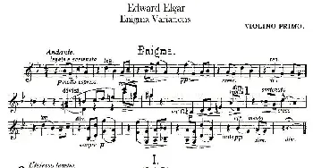 小提琴谱 | Edward Elgar Enigma Variations