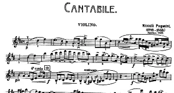 小提琴谱 | CANTABILE