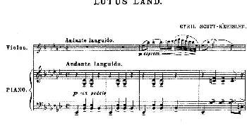 小提琴谱 | LOTUS LAND(莲花土地 小提琴+钢琴伴奏)斯科特-克莱斯勒