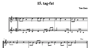 小提琴谱 | tag-fat(简易二重奏)Tom Horn(霍恩·汤姆）