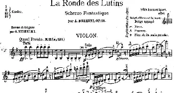 小提琴谱 | La Ronde des Lutins-Scherzo Fantastique OP.25   巴齐尼