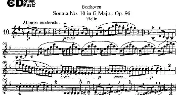 小提琴谱 | Violin Sonata No.10 in G Major Op.96