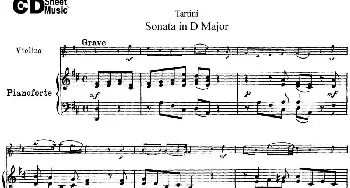 小提琴谱 | Violin Sonata in D Major(小提琴+钢琴伴奏)