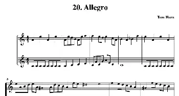 小提琴谱 | Allegro(简易二重奏)Tom Horn(霍恩·汤姆）