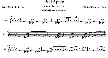 小提琴谱 | Bad Apple