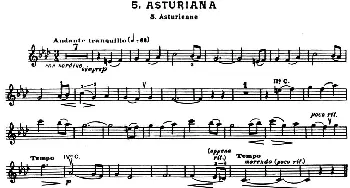 小提琴谱 | Suite of Spanish Folksongs:5 ASTURIANA  法利亚