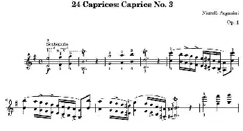 小提琴谱 | 帕格尼尼24首随想曲No.3