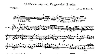小提琴谱 | 开塞(KAYSER 36首小提琴练习曲之19)