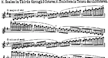 小提琴谱 | 小提琴音阶练习·作品32(Scale Studie-E)Hans Sitt(西特）