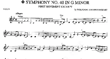 小提琴谱 | SYMPHONY No.40 IN G MINOR(小提琴谱)